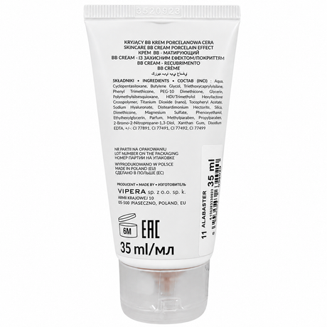 VIPERA BB CREAM COVER ME UP TUBE 11 ALABASTER 30ML