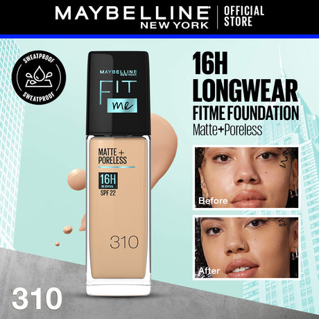 Maybelline Fit Me Matte Pore SPF22 Liquid Foundation 30ml - 310 Sun Beige