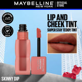 MAYBELLINE SUPER STAY TEDDY TINT - 15) SKINNY DIP LIPSICK