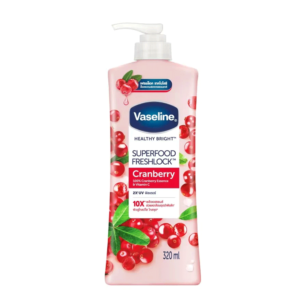 VASELINE CRANBERRY SUPERFOOD LOTION 320ML