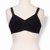Belleza Lingerie  Gentle Classic Cotton Bra - Black