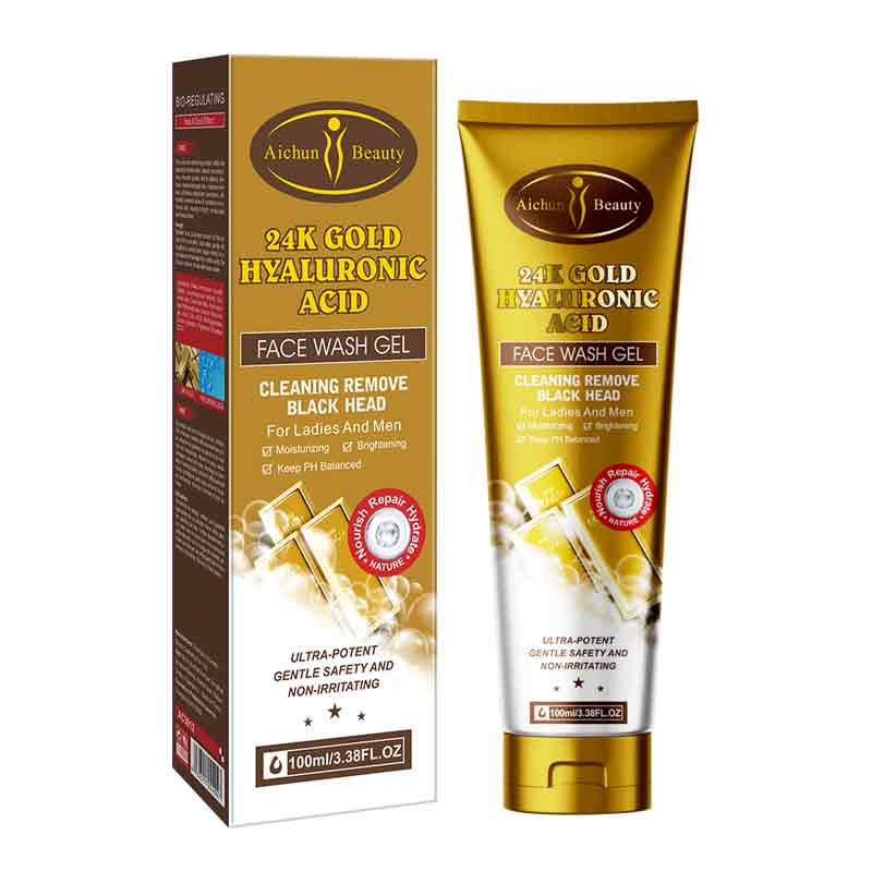 AICHUN BEAUTY 24K GOLD HYLAURONIC ACID FACEWASH GEL 100ML