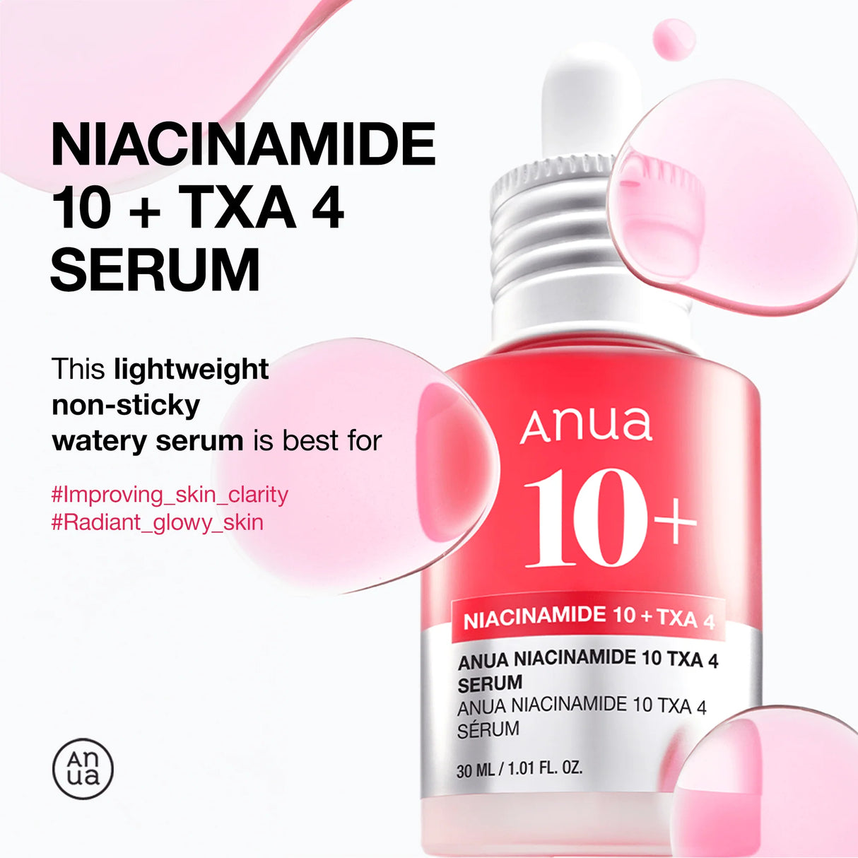 Anua Niacinamide 10% & TXA 4% Face Serum 30ml