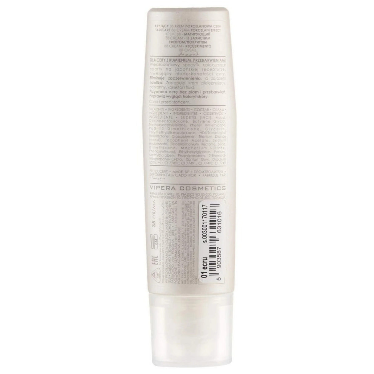 VIPERA BB CREAM COVER ME UP TUBE 01 ECRU 30ML