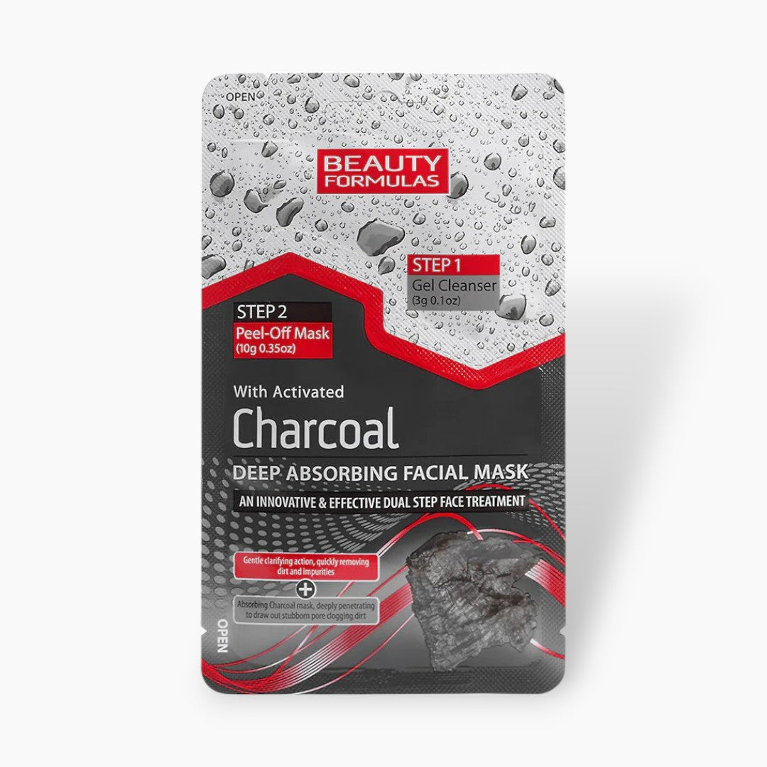 Beauty Formulas Charcoal Face Sheet Mask (Dual Step)