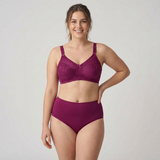 Belleza Lingerie Classic Cotton Bra - Maroon