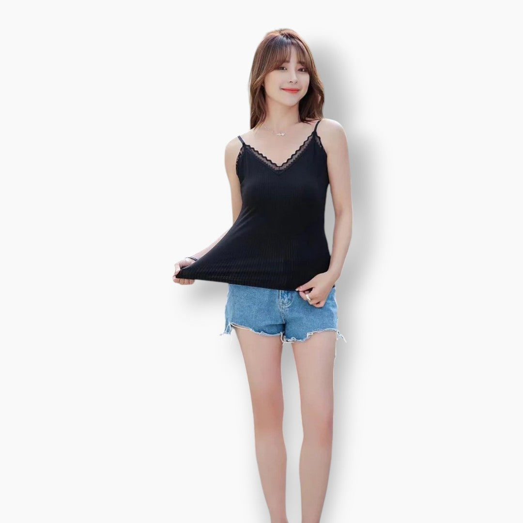 Belleza Lingerie V-Neck String Camisole 6046