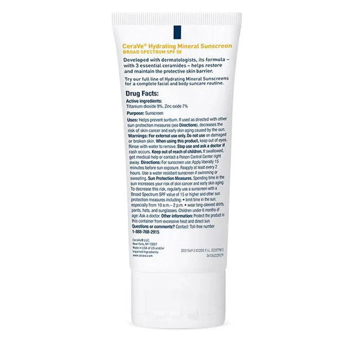Cerave Spf50 Hydrating Sunscreen 5 Oz