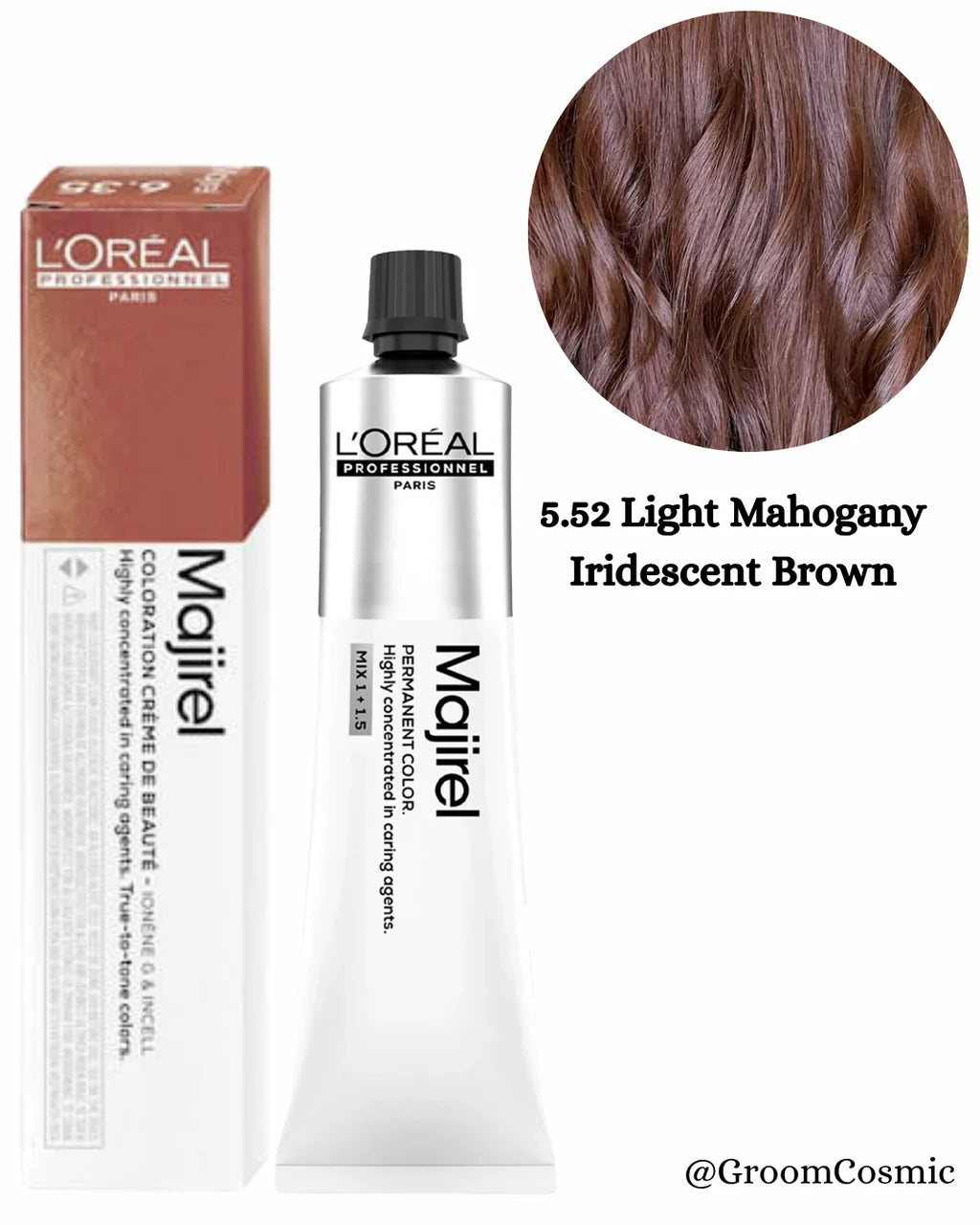 Loreal Majirel#5.52 L. Mahogni Irides. Brown Hair Color 50Ml
