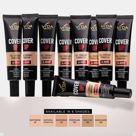 Vida Cover Up  Foundation Tube 30ml - 221 Light Nude Beige