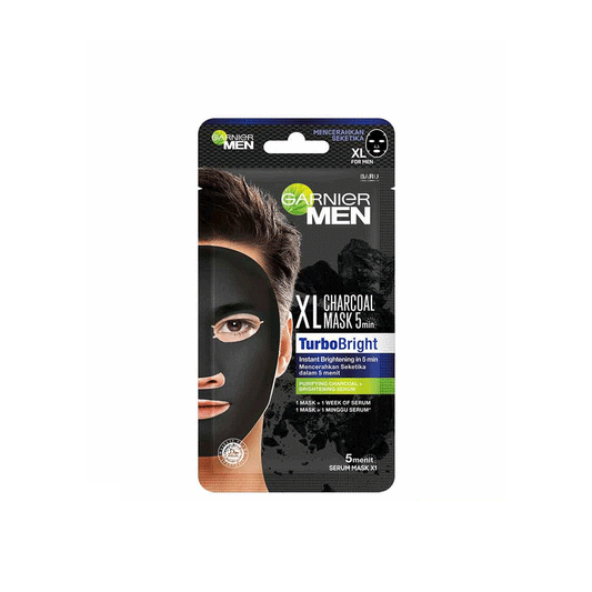 Garnier Men XL Charcoal Turbo Bright Tissue Mask 24g