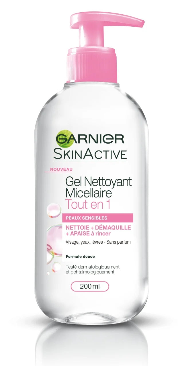 GARNIER SKIN ACTIVE GEL NETTOYANT MICELLAIRE TOUT EN 1 200ML