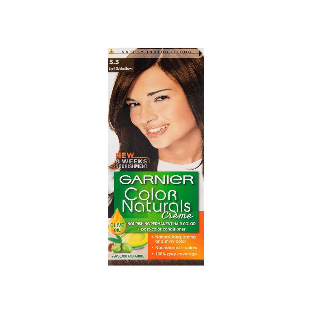 Garnier Colors Natural Hair Color - 5.3 Light Golden Brown – RIOS