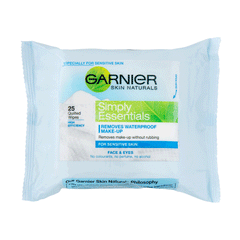 Garnier Simply Essentials Sensitive Wipes 25'S