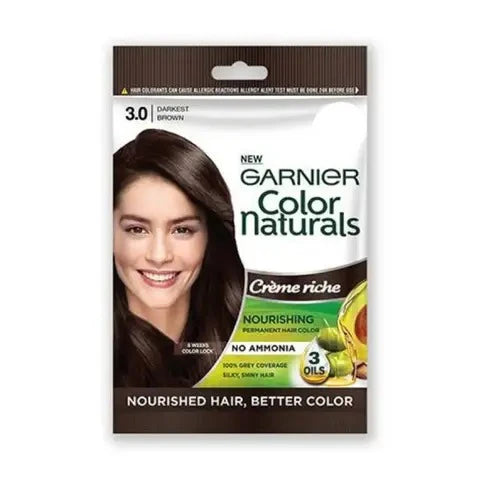 Garnier Color Naturals Hair Color Sachet - 3.0 Darkest Brown