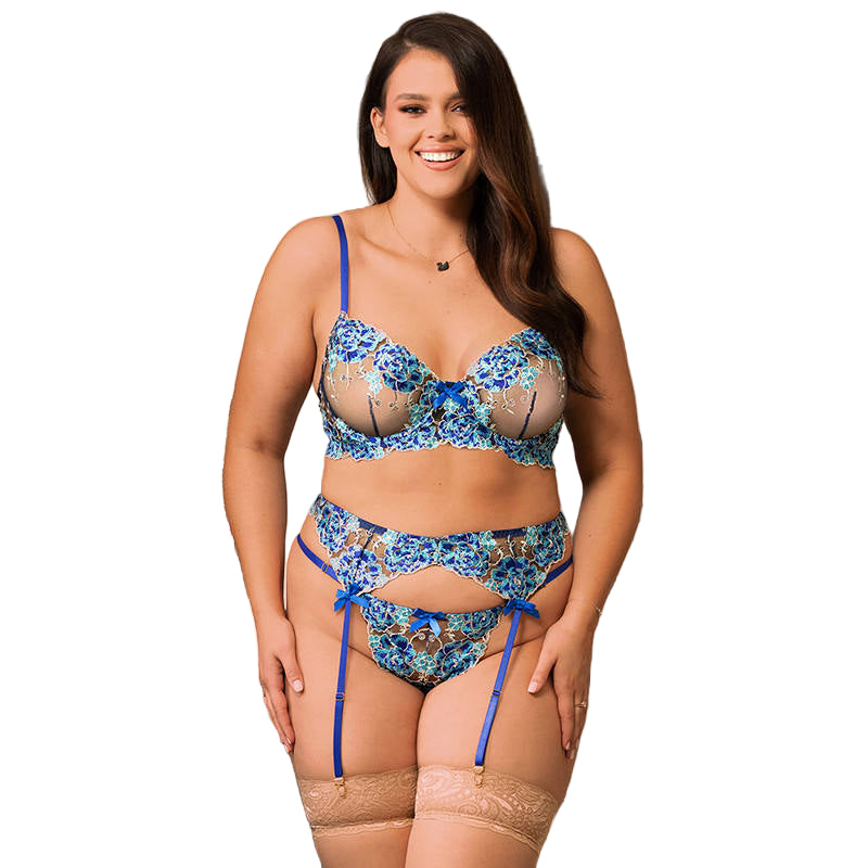 Belleza Lingerie Wired Net Bra Set - 1160