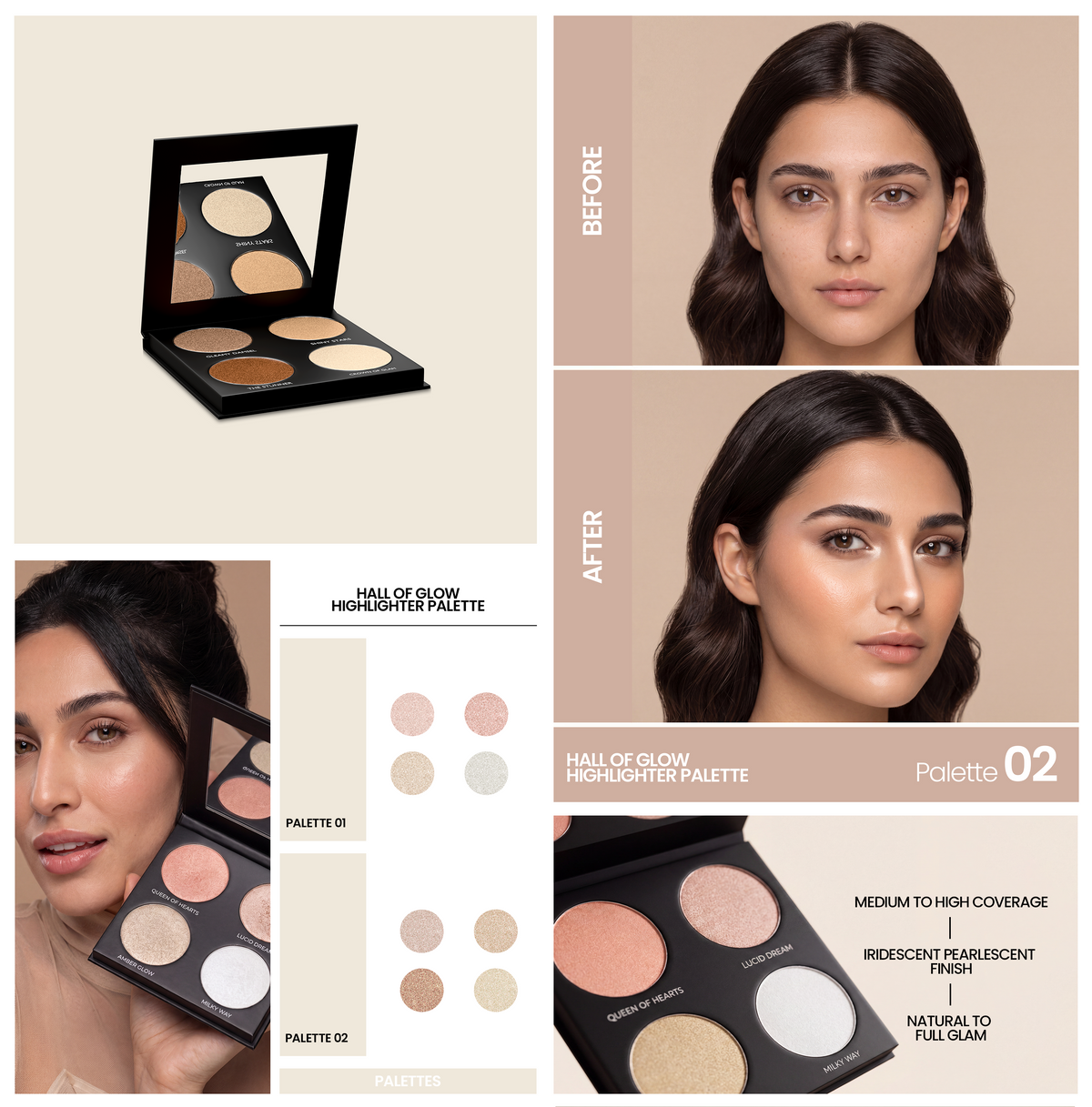 Amrij Hall Of Glow Highlighter Palette