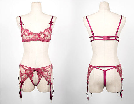 Belleza Lingerie Wired Net Bra Set - 9021