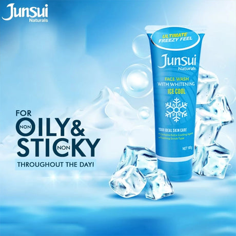 Junsui Naturals Ice Cool Whitening Face Wash 50g