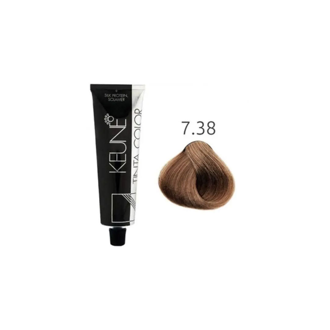 Keune Color Keune Hair Color - 7.38 Medium Hazelnut Blonde – RIOS