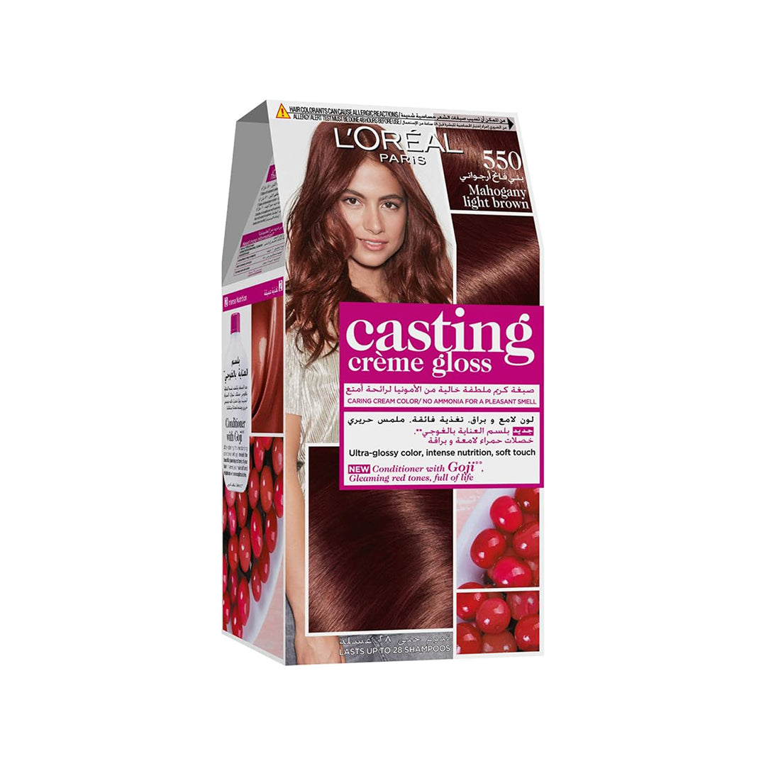 Loreal Casting Creme Gloss Hair Color - 550 Mahogany Light Brown