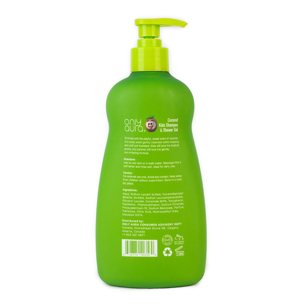 ONLYAURA COCO SPLASH KIDS 2IN1 SHAMPOO+SHOWERGEL 400ML
