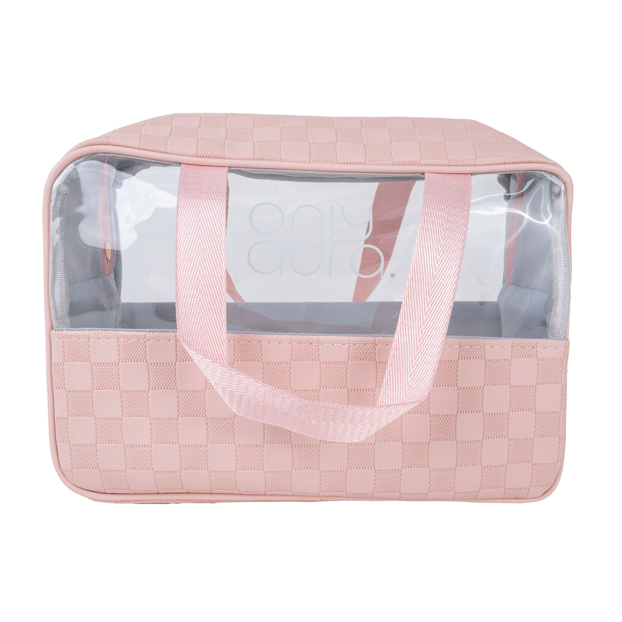 ONLYAURA COSMETIC BAG  5003-323# PINK PU+PVC MATERIAL