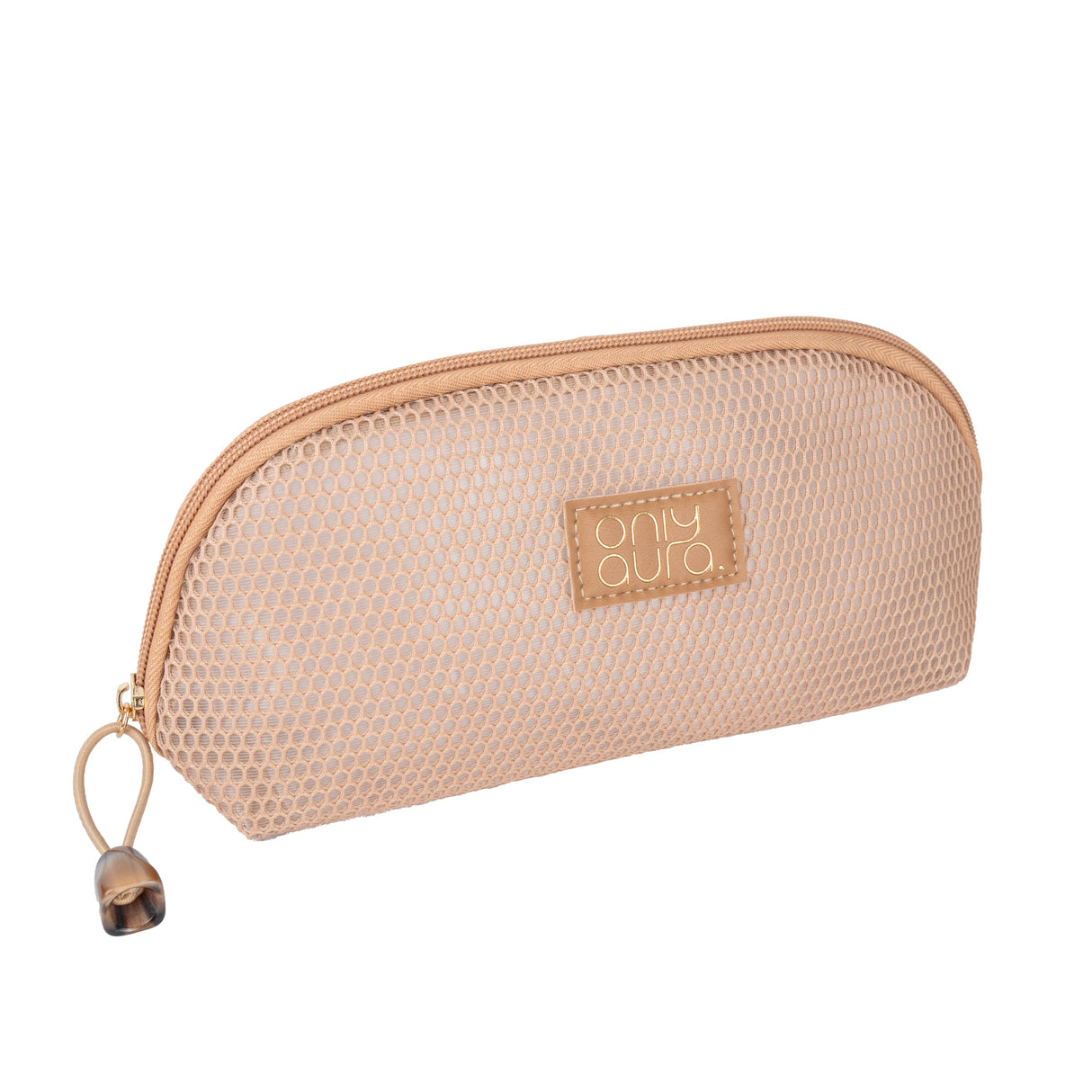 ONLYAURA COSMETIC BAG  5055-361# BEIGE GRENADINE MATERIAL