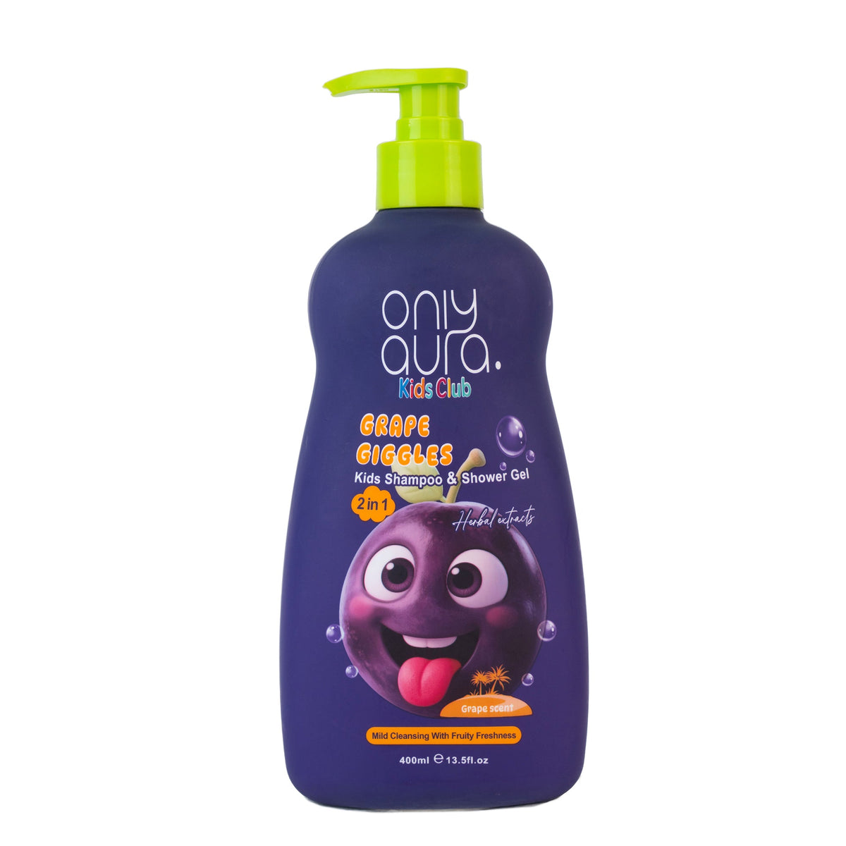 ONLYAURA GRAPE GIGGLES KIDS 2IN1 SHAMPOO+SHOWERGEL 400ML