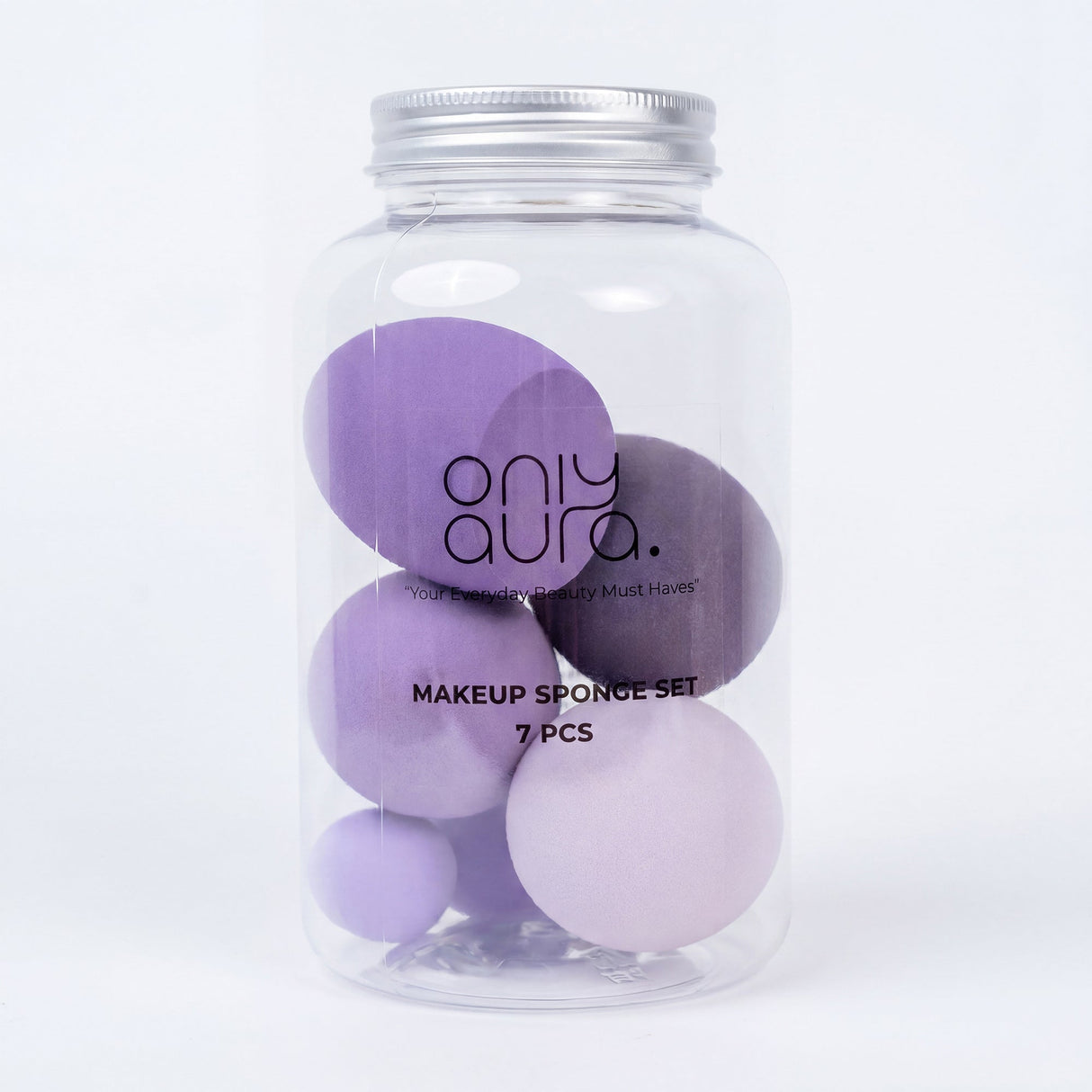 ONLYAURA MAKEUP SPONGE 7-PCS SET WITH BOTTLE (FF707) 78G