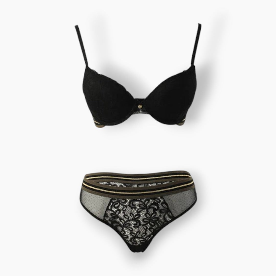 Pierre Cardin Black Bra Set 4710