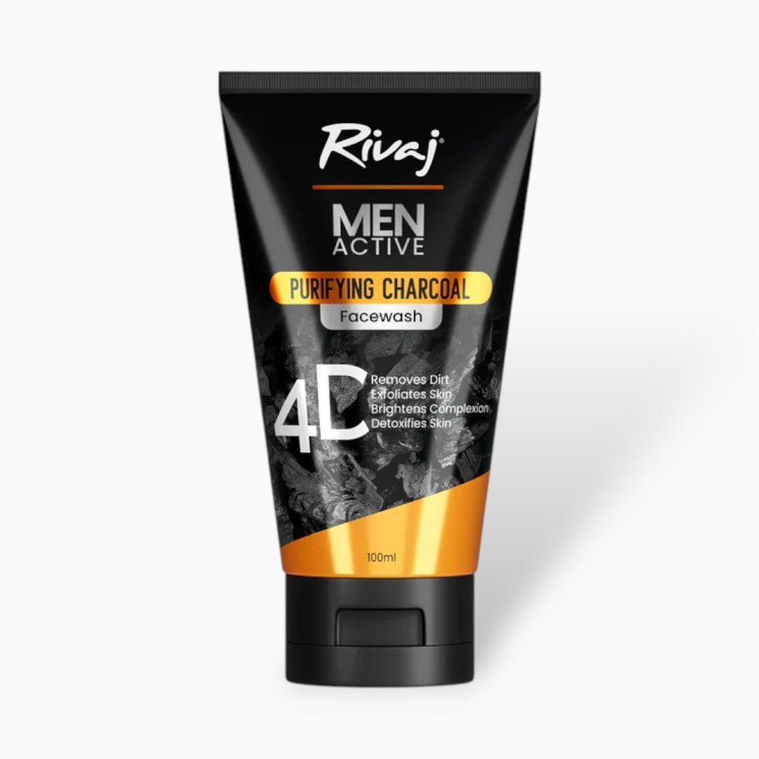 Rivaj Men Active Purifying Charcoal Face Wash (100ml)