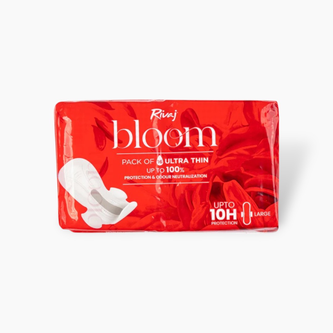 Rivaj Ultra Thin Bloom Sanitary Pads (Large) 16 PCS