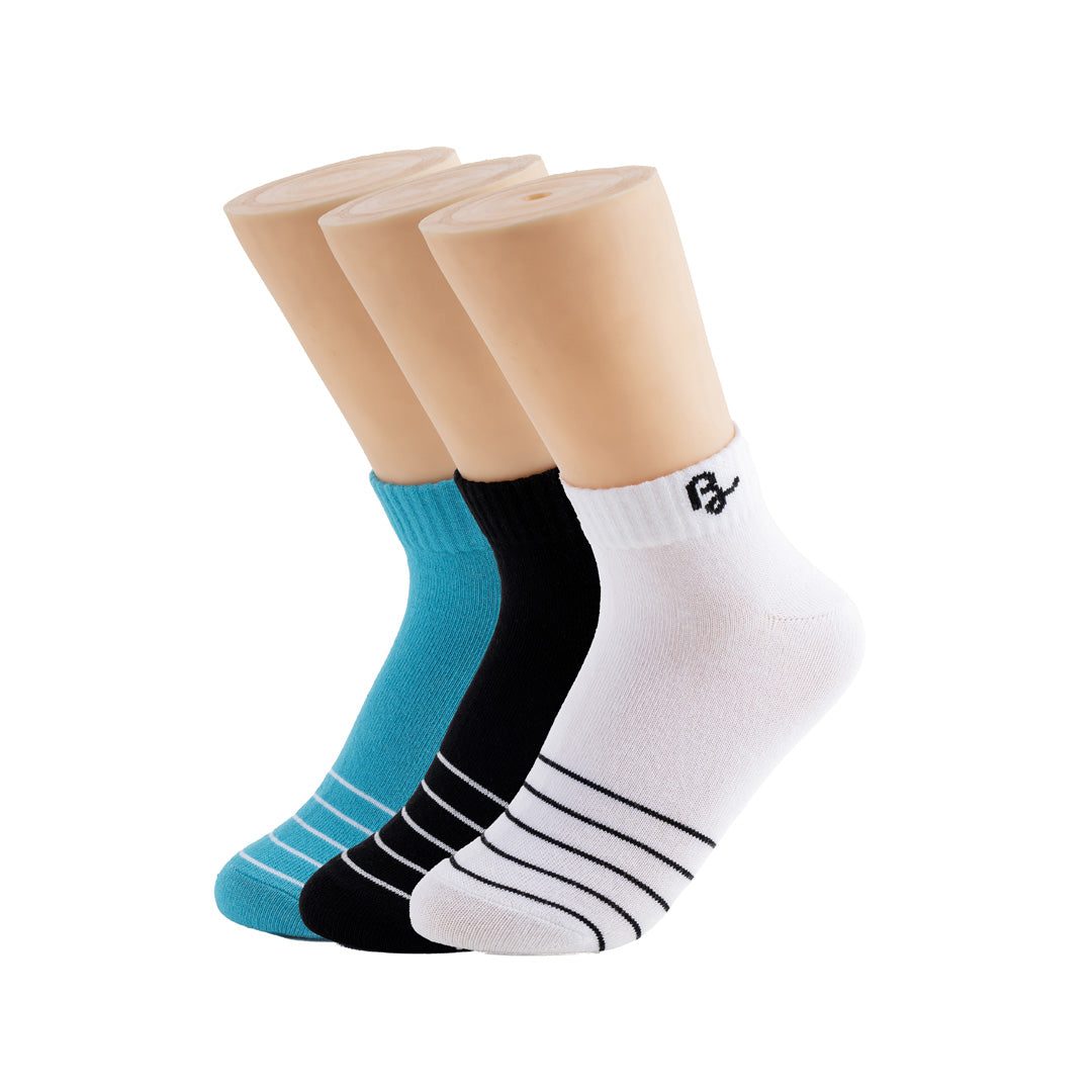 Belleza Lingerie Low Ankle Socks - Mix (Pack Of 3) - Sk05
