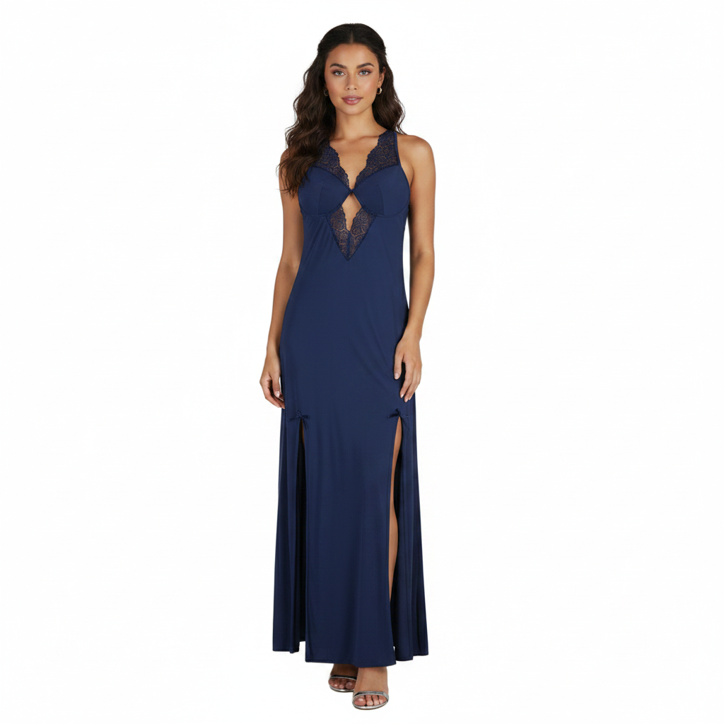 SARI NIGHTY SINGLE LONG LNG5-4370 NAVY L
