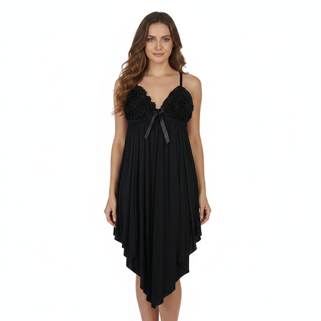 SARI NIGHTY SINGLE MIDI LNG5-4373 BLACK FREE