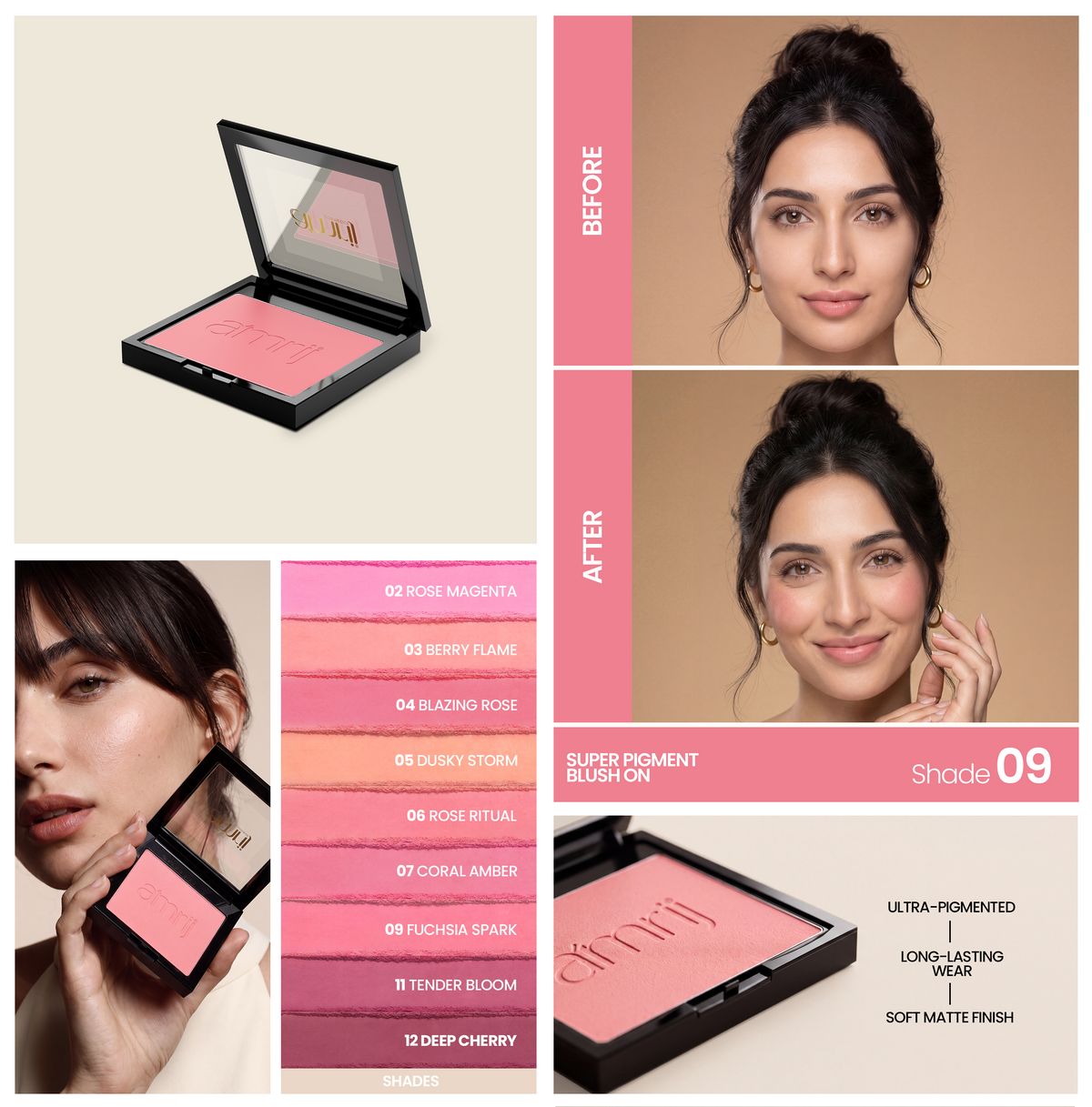 Amrij SUPER PIGMENT BLUSH ON