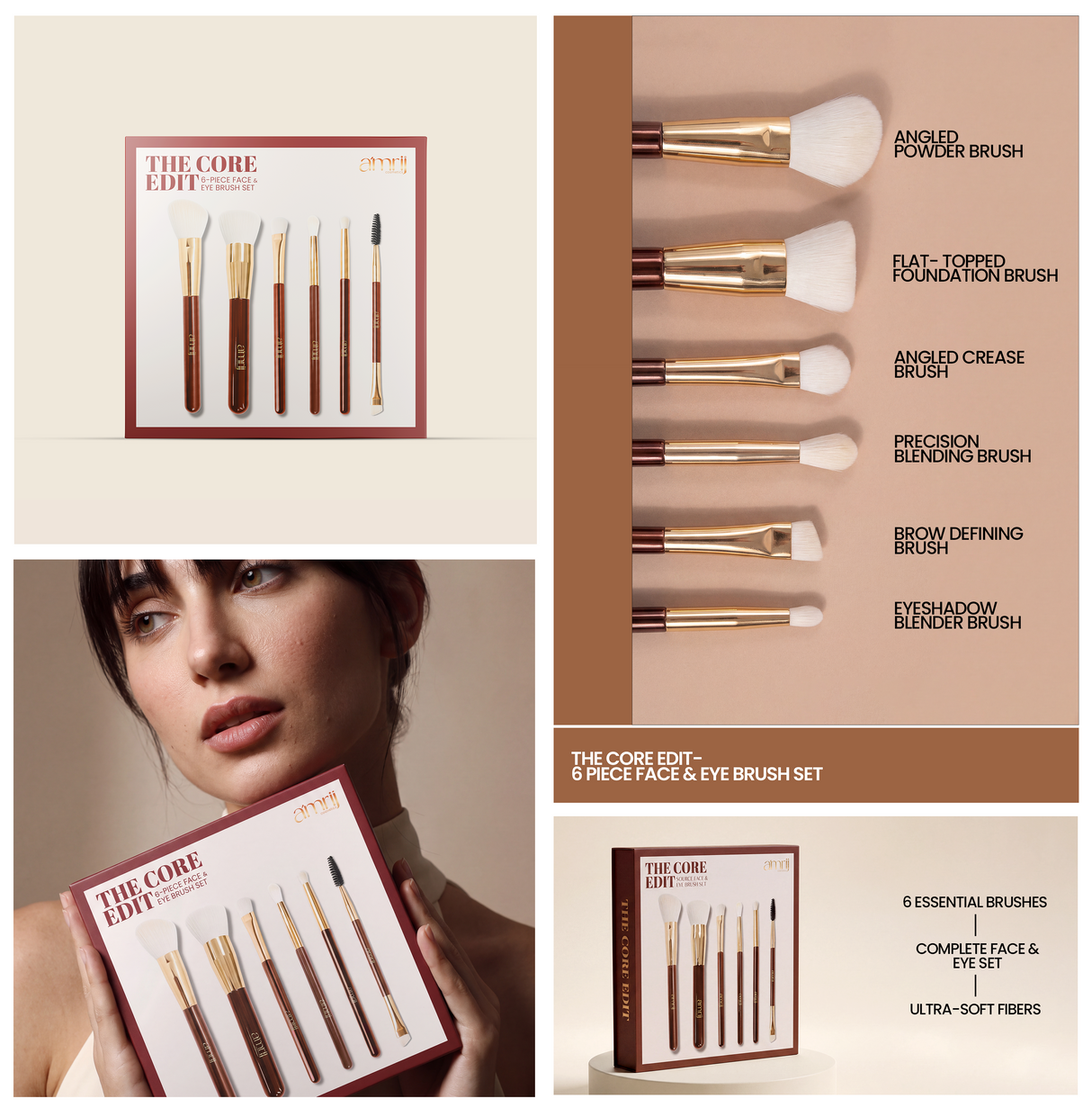 The Core Edit - 6 Piece Face & Eye Brush Set