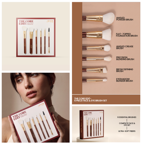 The Core Edit - 6 Piece Face & Eye Brush Set