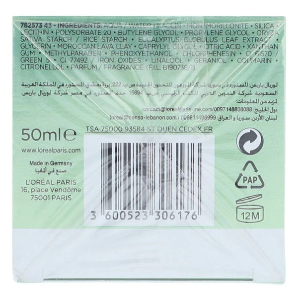 Loreal Paris Pure Clay Mask Purifies Matifies 50ml