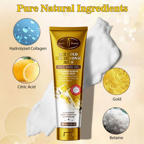 AICHUN BEAUTY 24K GOLD HYLAURONIC ACID FACEWASH GEL 100ML