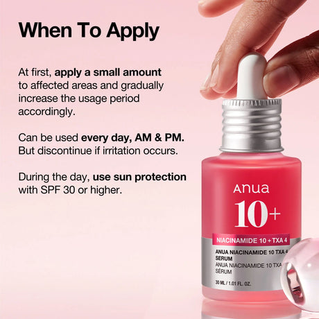 Anua Niacinamide 10% & TXA 4% Face Serum 30ml