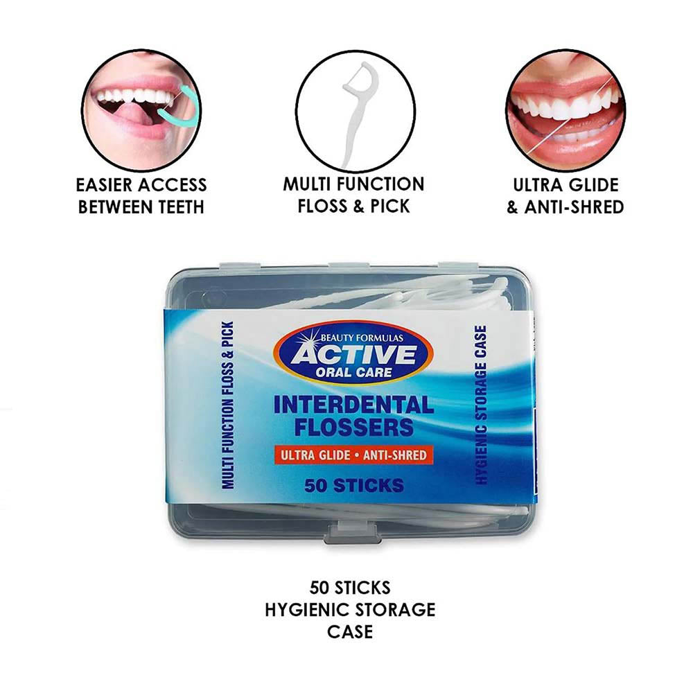 Beauty Formulas Active Ultra Glide & Anti Shred Interdental Flossers 5 ...