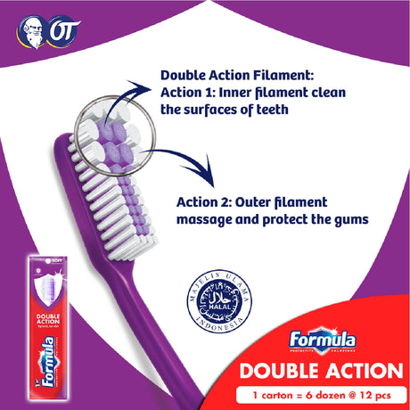 FORMULA DOUBLE ACTION SOFT TOOTH BRUSH