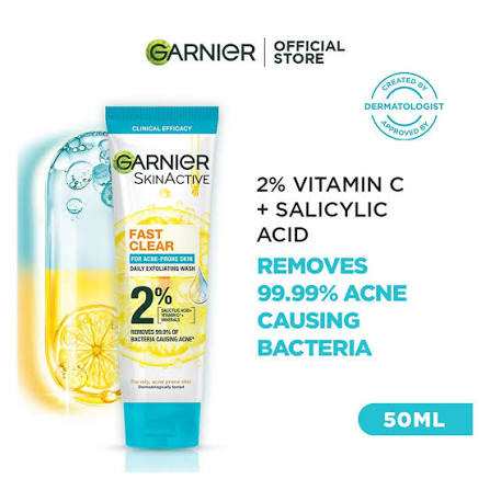 GARNIER BRIGHT COMPLETE ANTI ACNE FW50ML