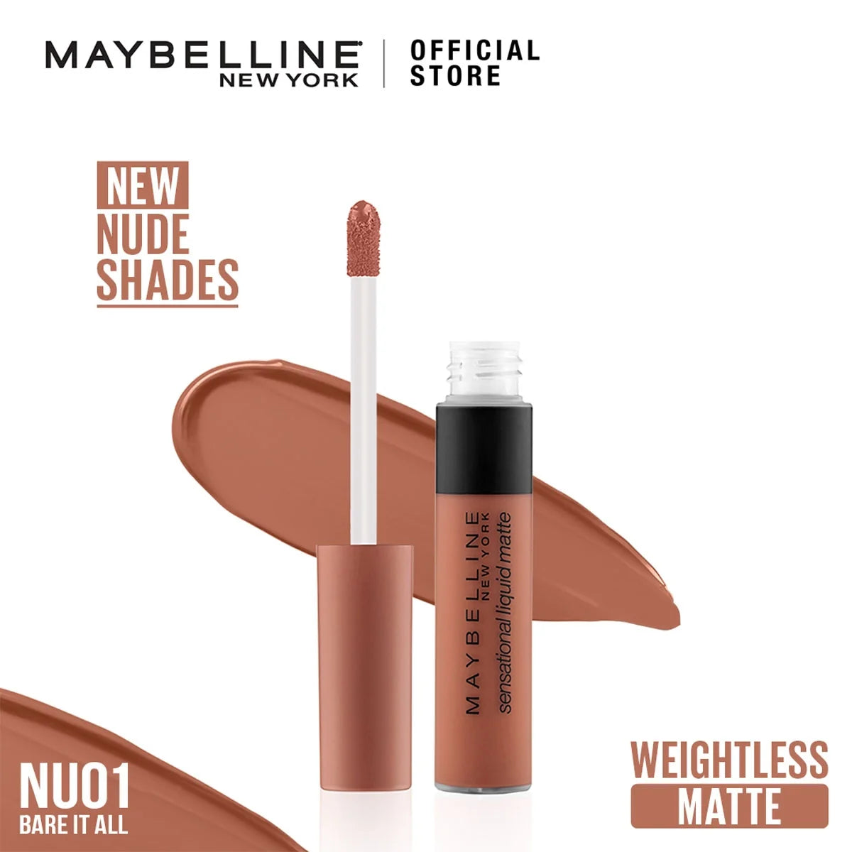 Maybelline Sensational Liquid Matte Lipstick 7ml - Nu01