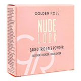 Golden Rose Nude Look Baked Trio Face Powder