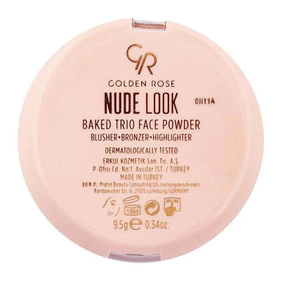 Golden Rose Nude Look Baked Trio Face Powder