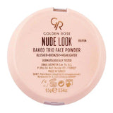 Golden Rose Nude Look Baked Trio Face Powder