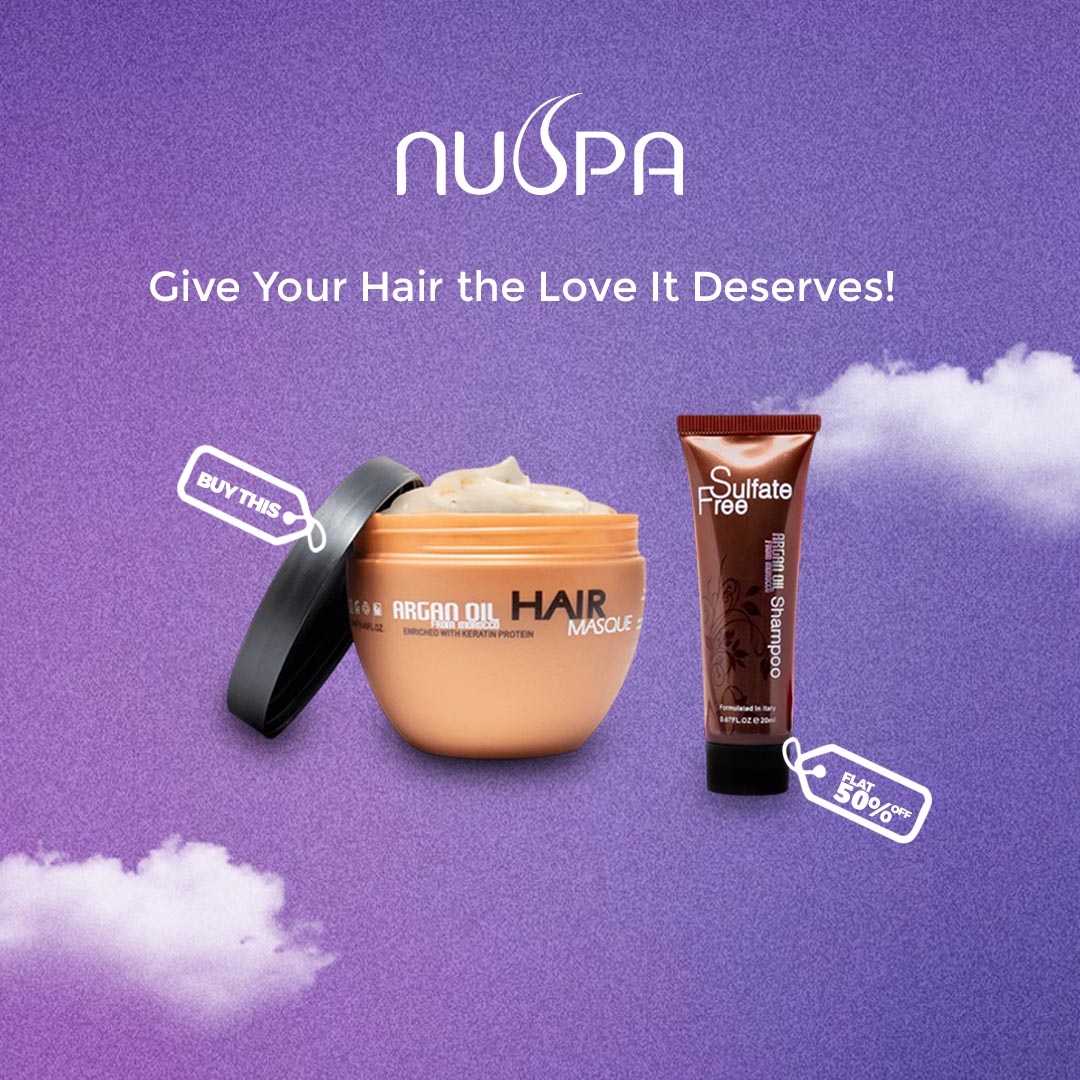 Buy Nuspa Keratin Hair Mask And Get 50% Off On Nuspa Sulfate Free Shampoo